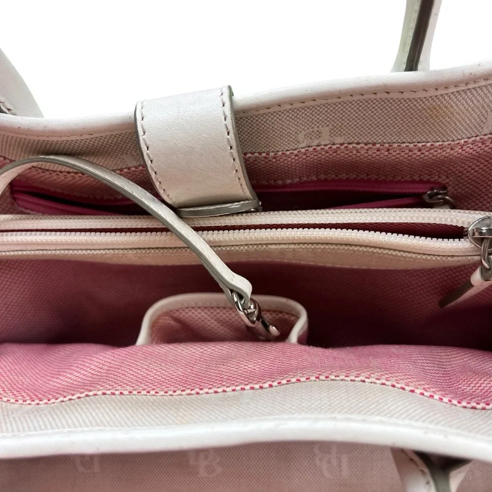 Dooney & Bourke Cream‎ Satchel with Logo Pattern Shoulders Bag